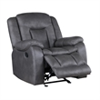 New Classic Furniture Morello 3-Piece Fabric Manual Reclining Living Set in Gray
