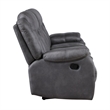 New Classic Furniture Morello 3-Piece Fabric Manual Reclining Living Set in Gray