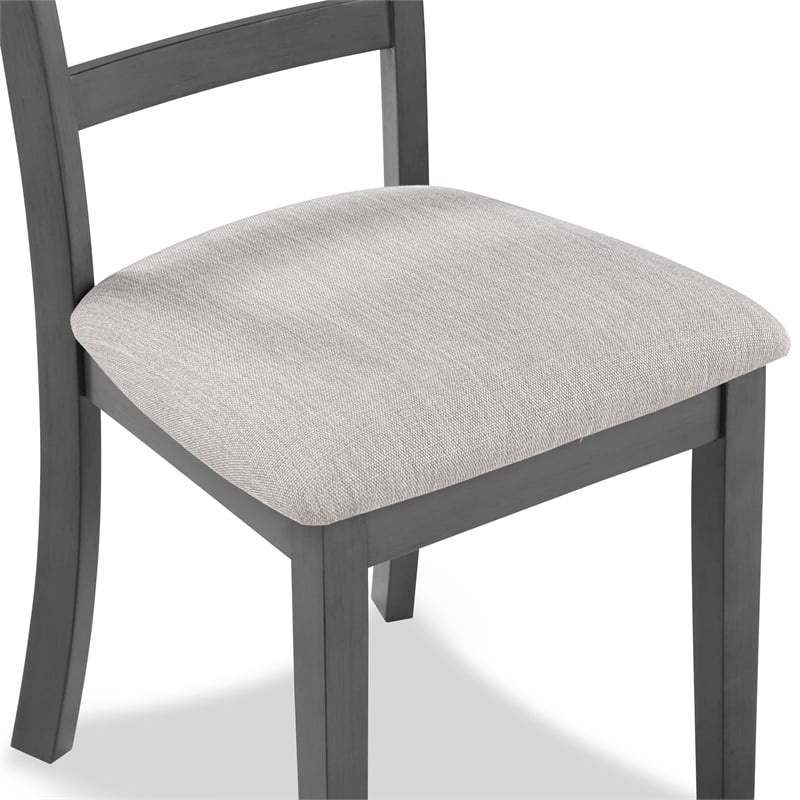 New Classic Furniture Cori 5-Piece Wood Dining Set with Table and Chair in Gray