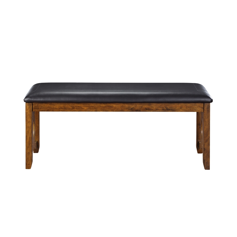 New Classic Furniture Gia 6-Piece Wood Dining Table Set in Brown