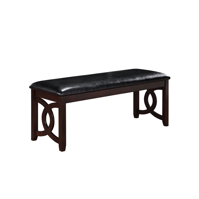New Classic Furniture Gia 6-Piece Wood Dining Table Set in Ebony
