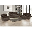 New Classic Furniture Brookings 3 Pcs Fabric Power Reclining Living Set in Brown