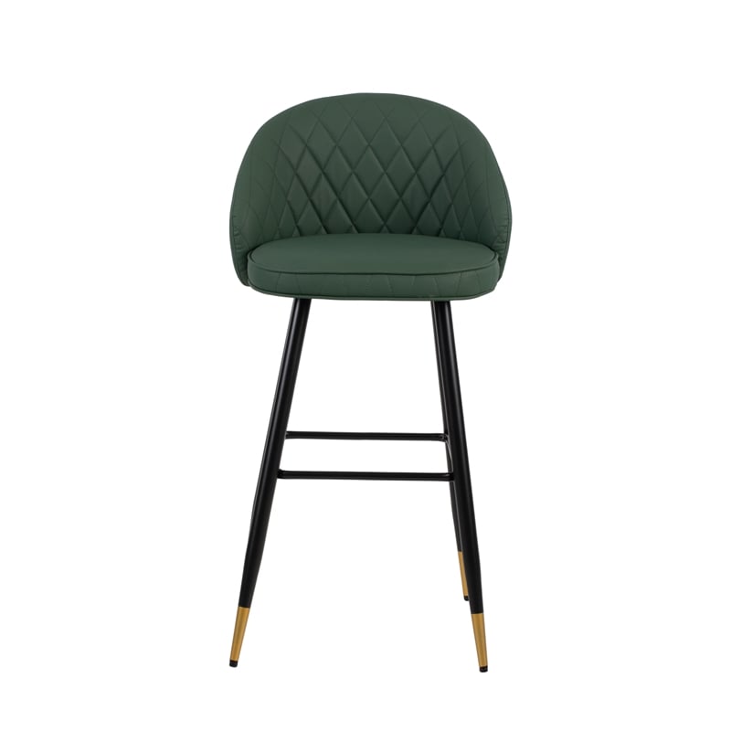 New Classic Furniture Oliver Vegan Leather Bar Chair in Green (Set of 4)