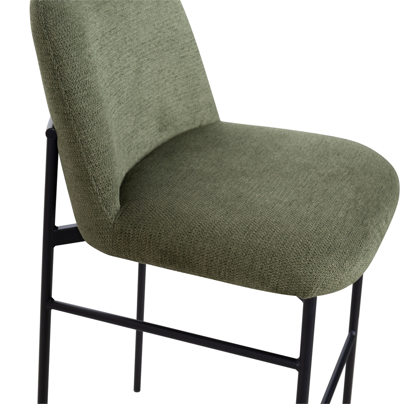 New Classic Furniture Erik Fabric Upholstered Bar Stool in Green (Set of 6)