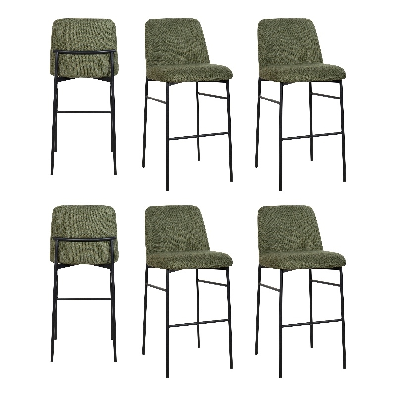 New Classic Furniture Erik Fabric Upholstered Bar Stool in Green (Set of 6)