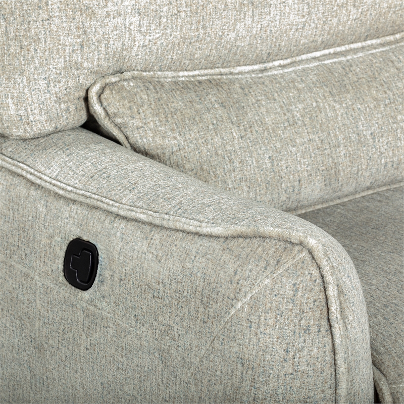 New Classic Furniture Remsen 3-Piece Polyester Fabric Manual Sectional in Latte