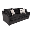 New Classic Furniture Sylvie Polyester Upholstered Sofa in Dark Gray