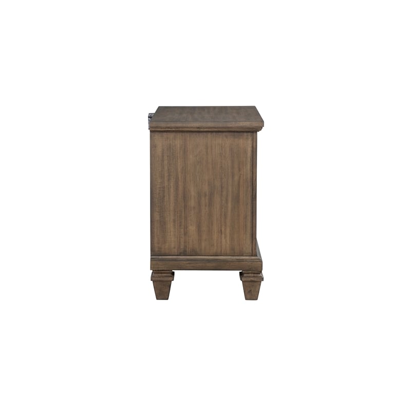 New Classic Furniture Mariana Wood 2-Drawer Nightstand in Vintage Mocha