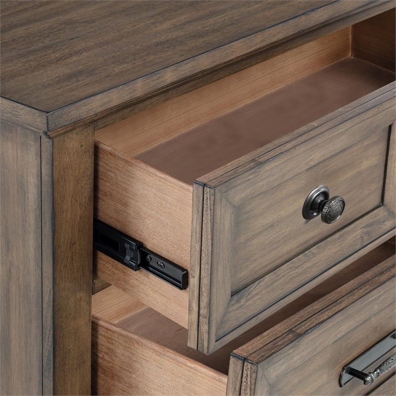 New Classic Furniture Mariana Wood 5-Drawer Chest in Vintage Mocha