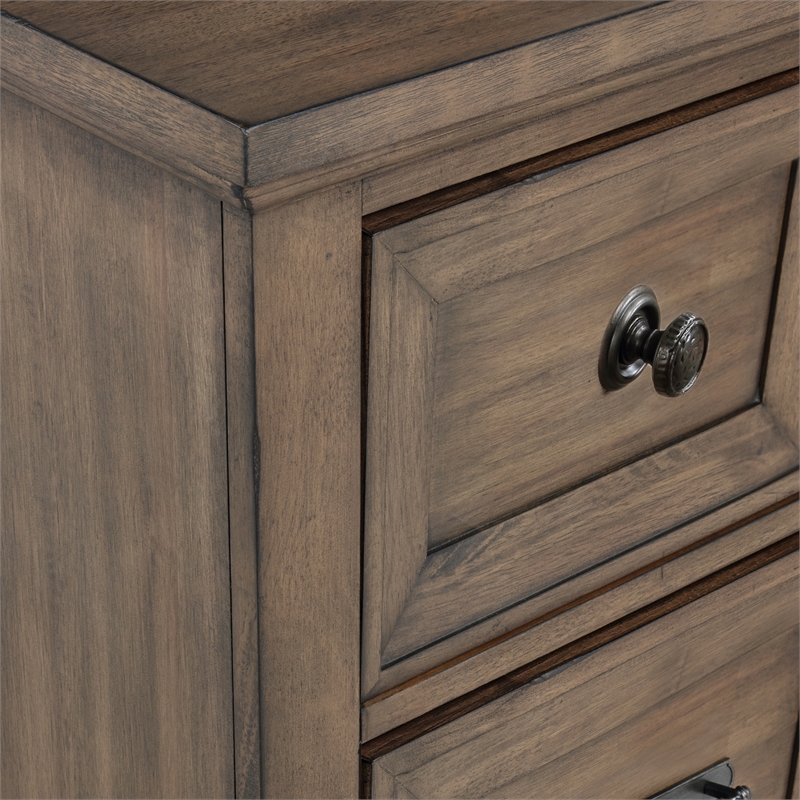 New Classic Furniture Mariana 2-Piece Wood Dresser with Mirror in Vintage Mocha