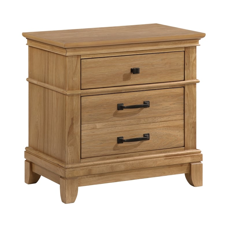 New Classic Furniture Sunstone Wood 3-Drawer Nightstand in Honey