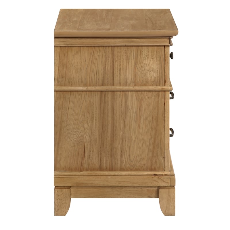 New Classic Furniture Sunstone Wood 3-Drawer Nightstand in Honey