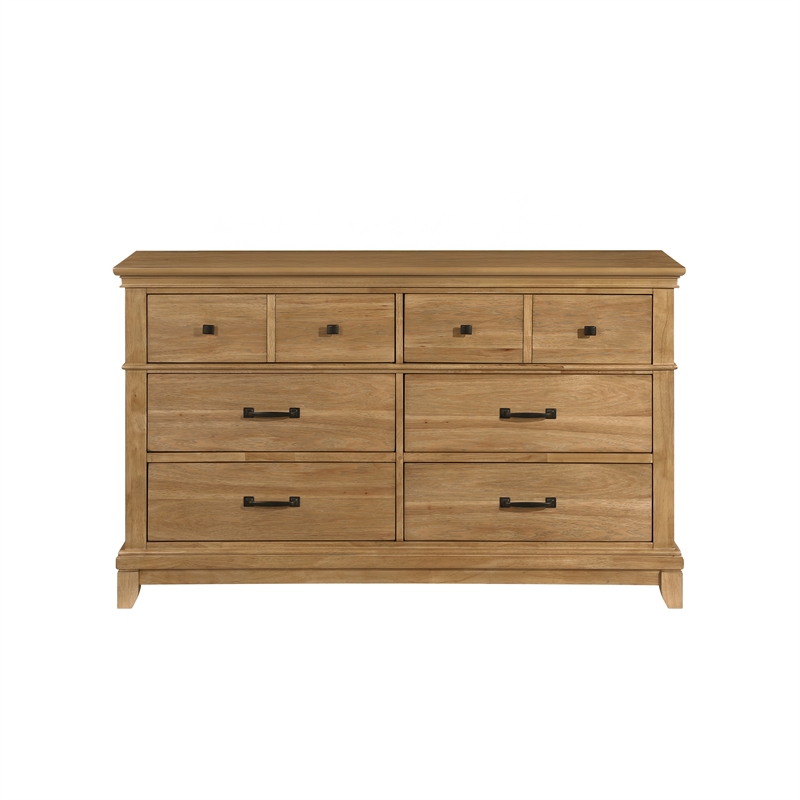 New Classic Furniture Sunstone Wood 6-Drawer Dresser in Honey