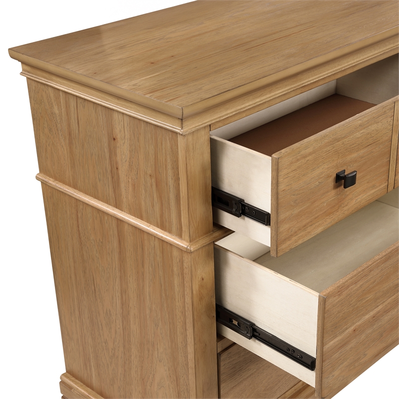 New Classic Furniture Sunstone Wood 6-Drawer Dresser in Honey