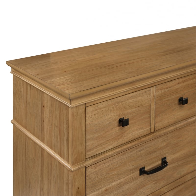 New Classic Furniture Sunstone Wood 6-Drawer Dresser in Honey