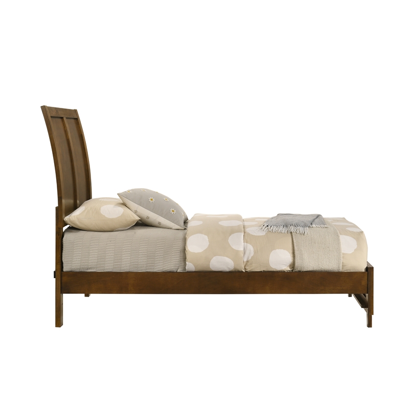 New Classic Furniture Ballard Wood Twin Panel Bed in Walnut Brown