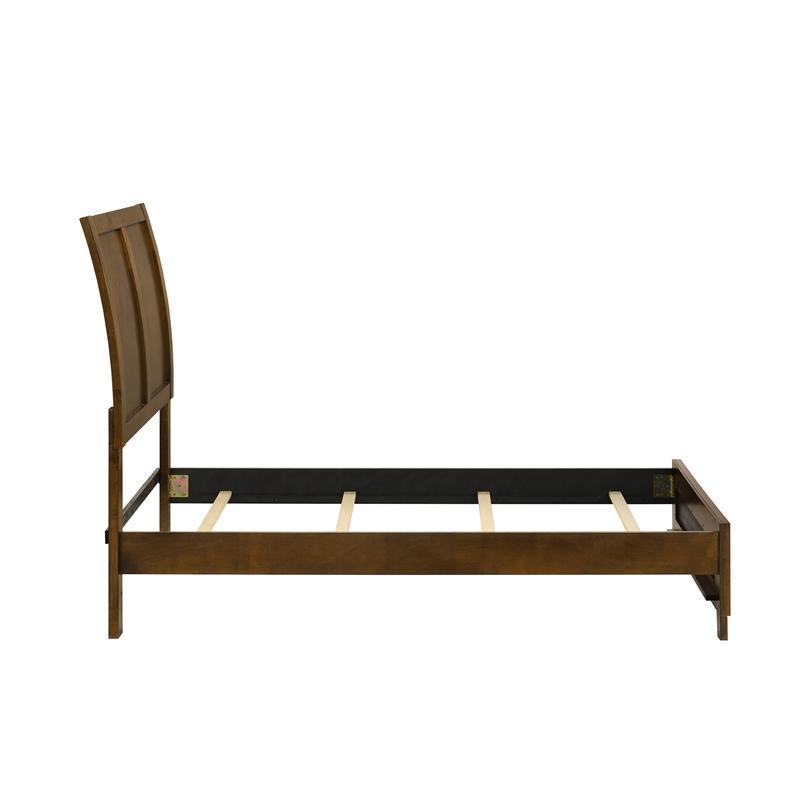 New Classic Furniture Ballard Wood Twin Panel Bed in Walnut Brown
