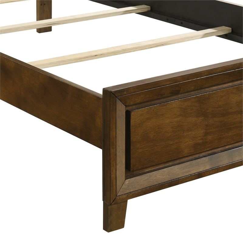 New Classic Furniture Ballard Wood Twin Panel Bed in Walnut Brown