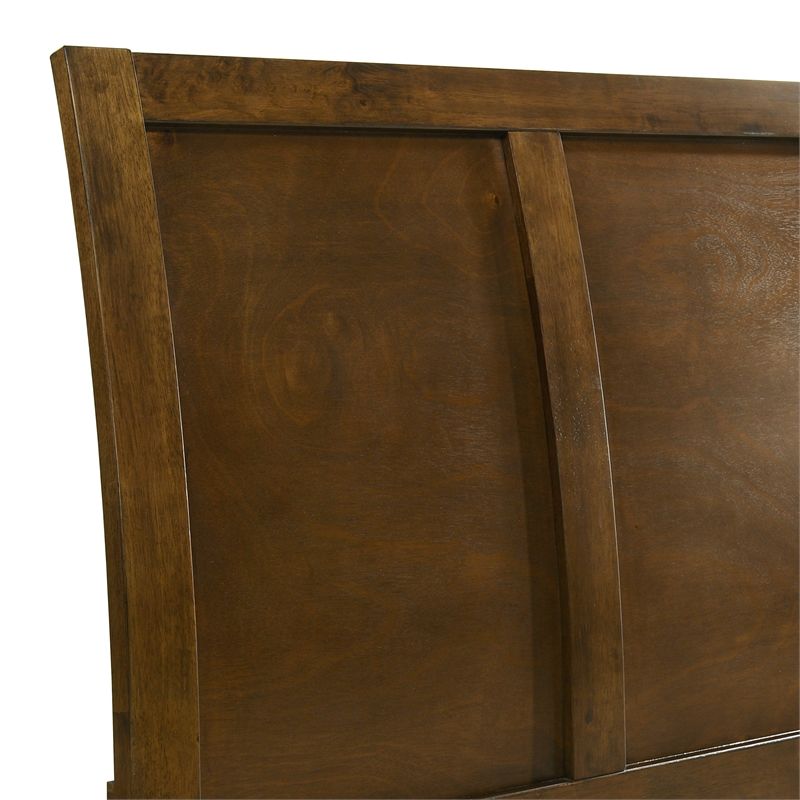 New Classic Furniture Ballard Wood Twin Panel Bed in Walnut Brown