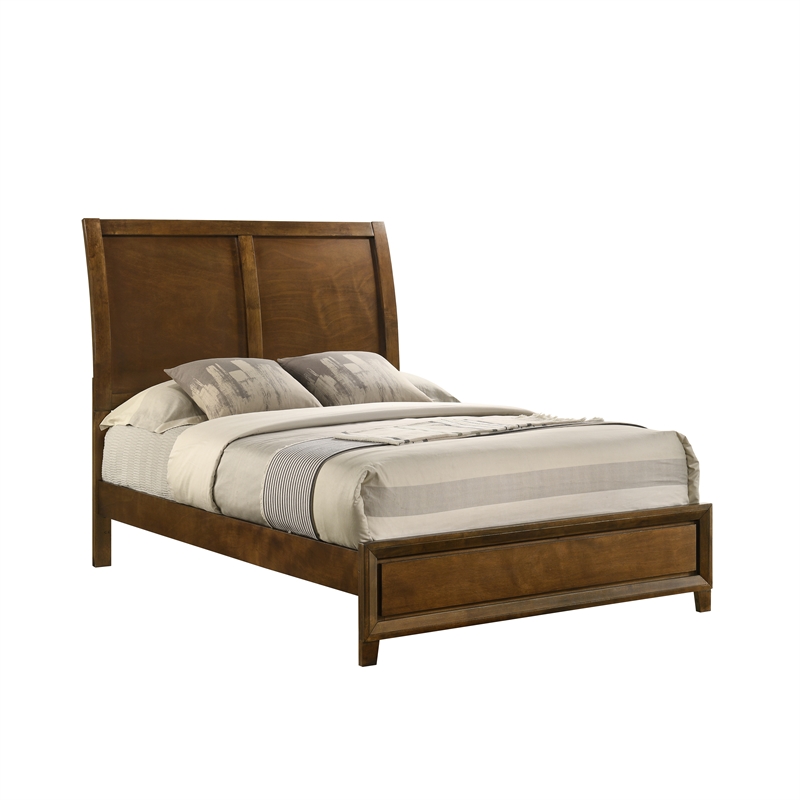 New Classic Furniture Ballard Wood Full Panel Bed in Walnut Brown