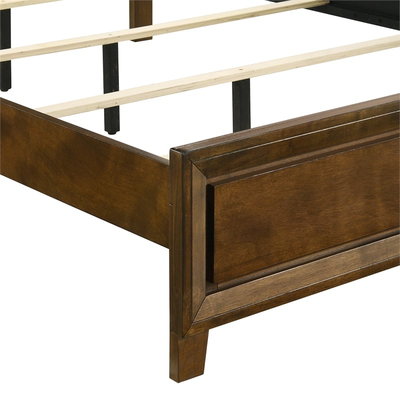 New Classic Furniture Ballard Wood Full Panel Bed in Walnut Brown