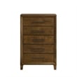 New Classic Furniture Ballard Wood 5-Drawer Chest in Walnut Brown