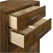 New Classic Furniture Ballard Wood 5-Drawer Chest in Walnut Brown