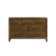 New Classic Furniture Ballard Wood 7-Drawer Dresser in Walnut Brown