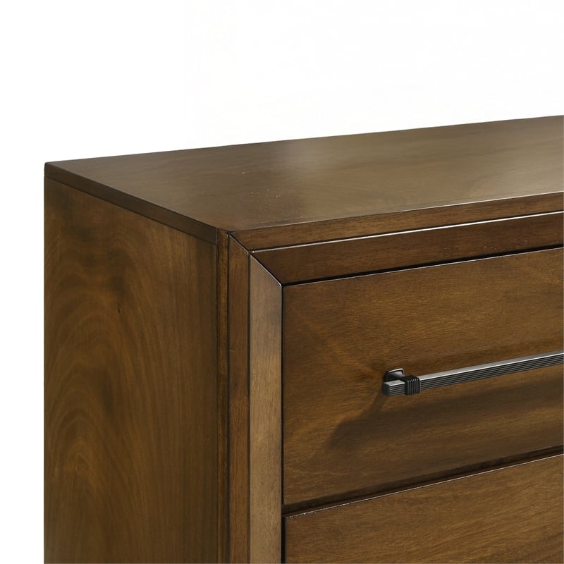New Classic Furniture Ballard Wood 7-Drawer Dresser in Walnut Brown