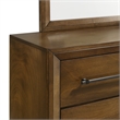 New Classic Furniture Ballard 2-Piece Wood Dresser Mirror Set in Walnut Brown