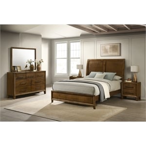 New Classic Furniture Ballard 5-Piece Wood Queen Bedroom Set in Walnut