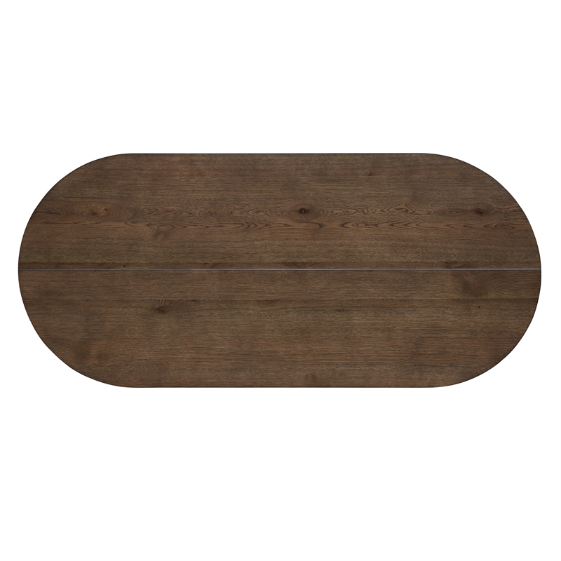 New Classic Furniture Kody Wood Oval Dining Table in Dark Walnut