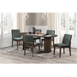 New Classic Furniture Kody 5-Piece Wood Oval Dining Table Set in Walnut/Green