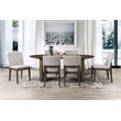 New Classic Furniture Kody 7-Piece Wood Oval Dining Table Set in Walnut/Beige