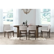 New Classic Furniture Kody 7-Piece Wood Oval Dining Table Set in Walnut/Beige