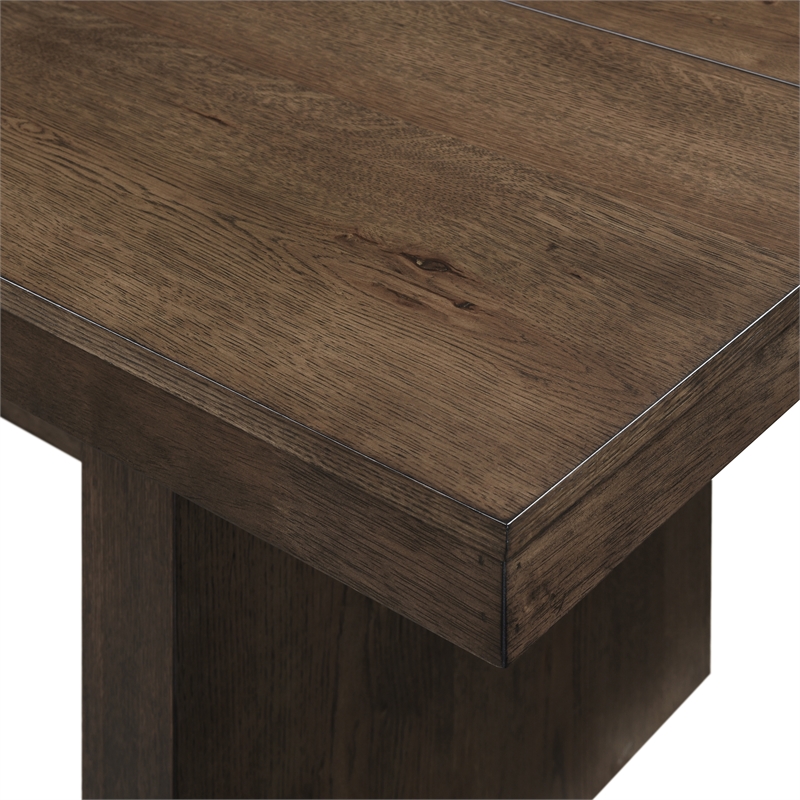 New Classic Furniture Kody 7-Piece Wood Dining Table Set in Walnut/Beige