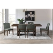 New Classic Furniture Kody 7-Piece Wood Dining Table Set in Walnut/Green