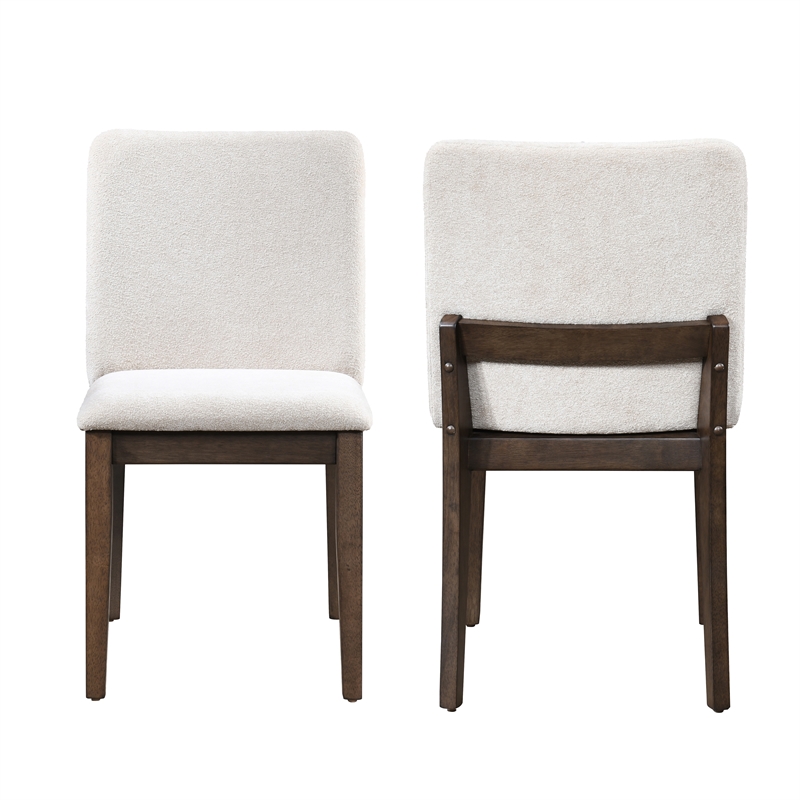New Classic Furniture Kody Fabric Upholstered Dining Chair in Beige (Set of 2)