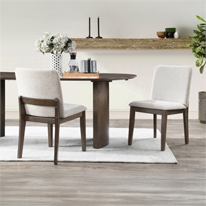 New Classic Furniture Kody Fabric Upholstered Dining Chair in Beige (Set of 2)