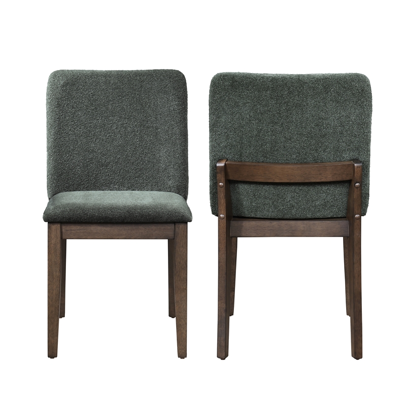 New Classic Furniture Kody Fabric Upholstered Dining Chair in Green (Set of 2)