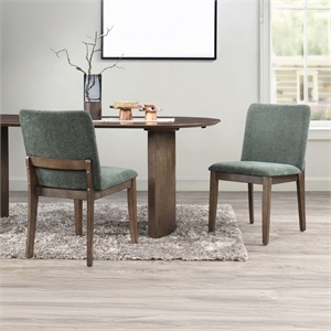 New Classic Furniture Kody Fabric Upholstered Dining Chair in Green (Set of 2)