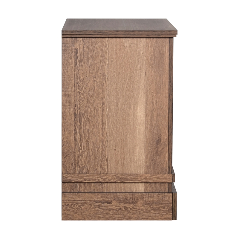 New Classic Furniture Coventry Hall Wood 2-Drawer Nightstand in Pecan
