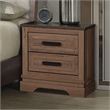 New Classic Furniture Coventry Hall Wood 2-Drawer Nightstand in Pecan