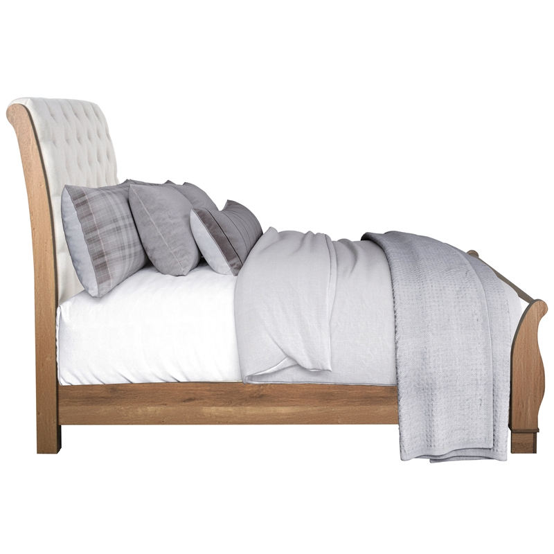 New Classic Furniture Coventry Hall Wood California King Sleigh Bed in Pecan