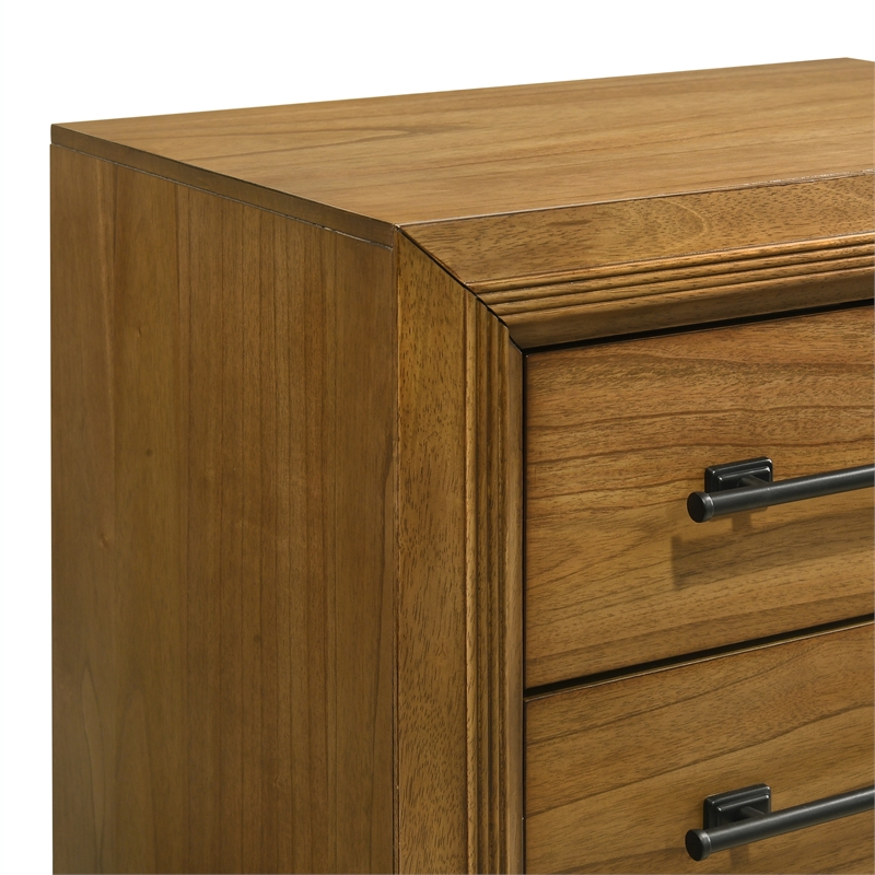 New Classic Furniture Talcott Wood 2-Drawer Nightstand in Honey/Brown