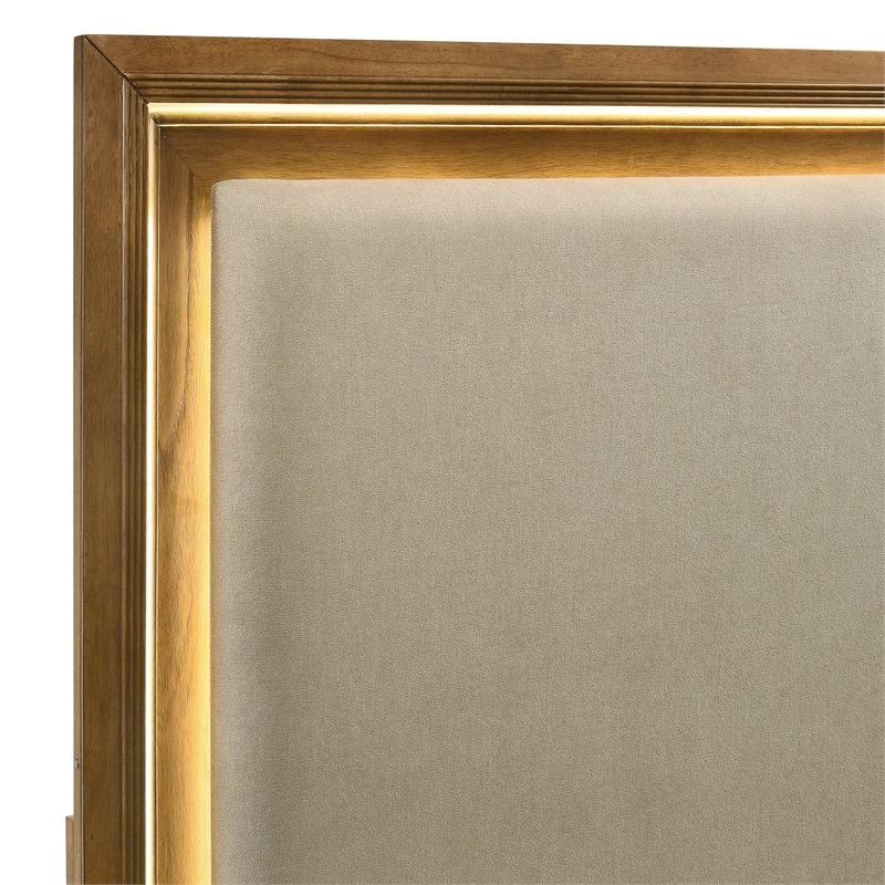 New Classic Furniture Talcott Wood King Storage Platform Bed in Honey/Brown