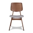 New Classic Furniture Oscar 3-Piece Wood Corner Table Set in Walnut/Dark Gray
