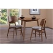 New Classic Furniture Oscar 3-Piece Wood Corner Table Set in Walnut/Dark Gray