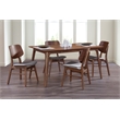 New Classic Furniture Oscar 5-Piece Wood Dining Table Set in Walnut/Dark Gray