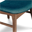 New Classic Furniture Oscar 5-Piece Wood Round Dining Table Set in Walnut/Teal